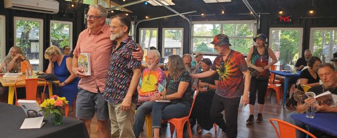 August 30, 2026, launch of *Welcome to Eureka Springs* audiobook at the Gravel Bar